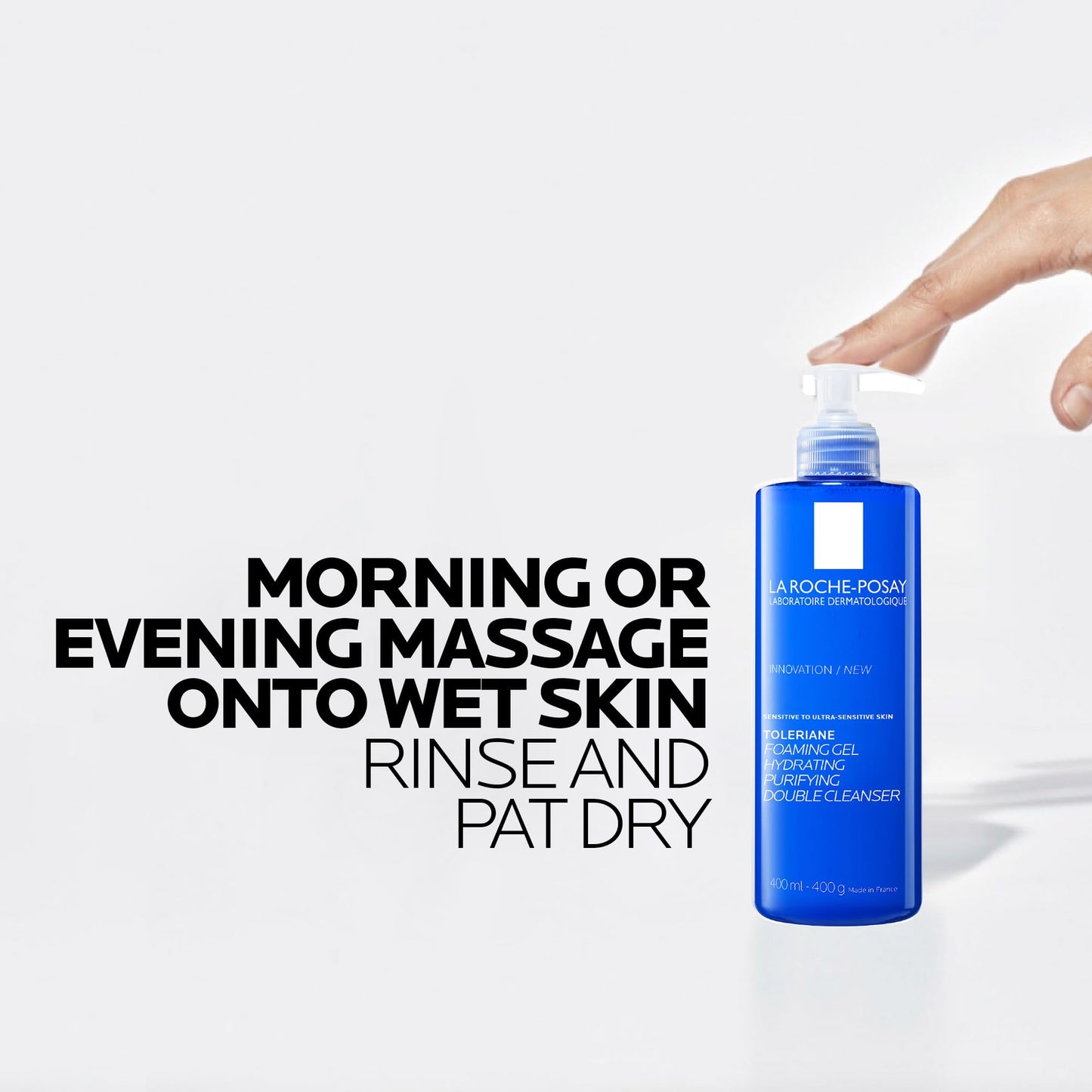 La Roche Posay Double Face Cleanser, Toleriane Hydrating Purifying Foaming Gel, Removes Makeup & Impurities, with Niacinamide & Amino Acids, Fragrance Free, Recommended by Dermatologists, 400ml La Roche-Posay