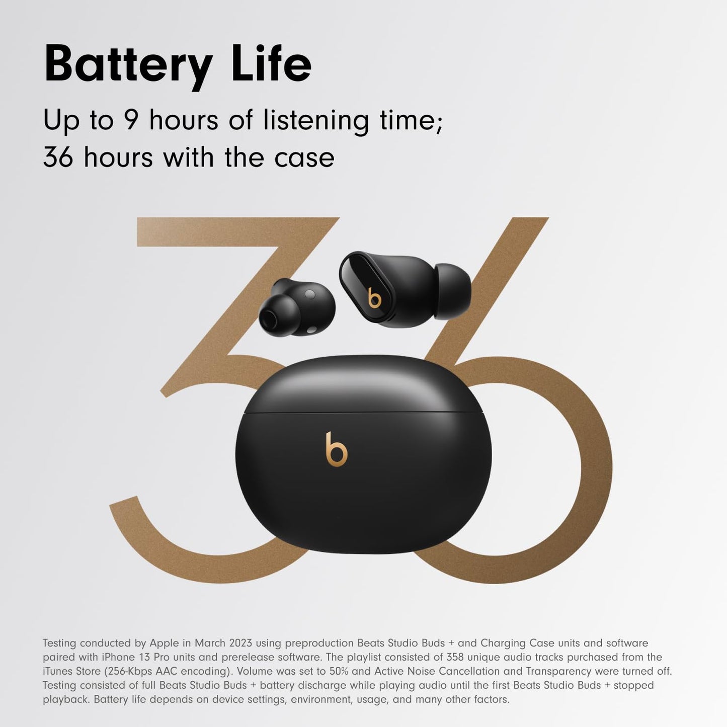 Beats Studio Buds + | True Wireless Noise Cancelling Earbuds, Enhanced Apple & Android Compatibility, Built-in Microphone, Sweat Resistant Bluetooth Headphones, Spatial Audio - Black 🍁 All In One Marketplace Canada