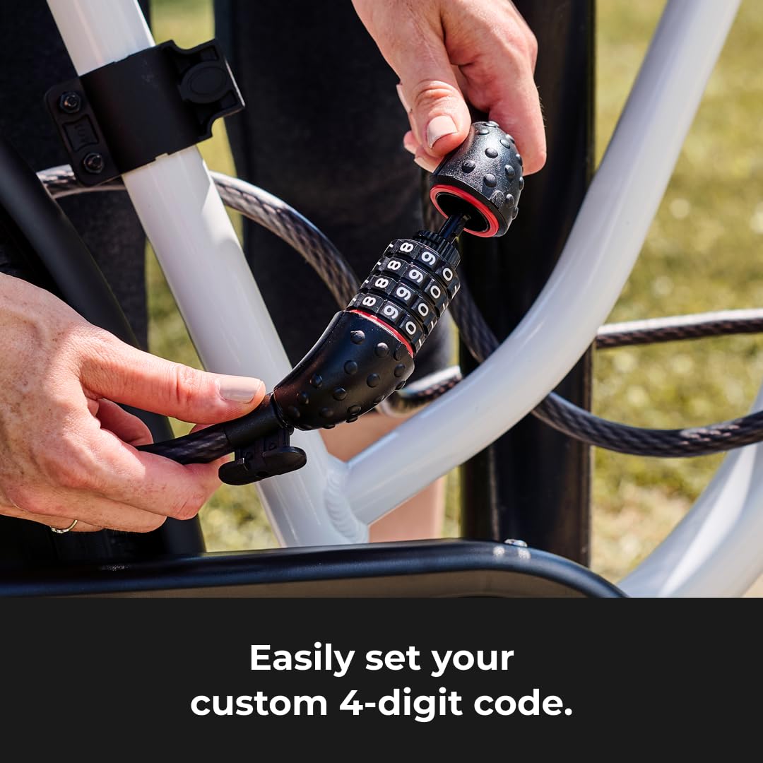 Master Lock 8122D Combination Cable Lock, 6-Feet x 1/2-Inch - Available at All In One Marketplace Canada