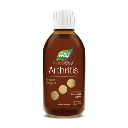 Nature's Way NutraSea Omega-3 - Arthritis - Rheumatoid Arthritis Support 2800mg (1800 mg EPA, 1000 mg DHA), Citrus Flavour, 200ml Liquid