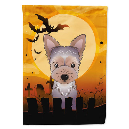 Caroline's Treasures BB1790CHF Halloween Yorkie Puppy Canvas House Size Flag, Multicolor, Large