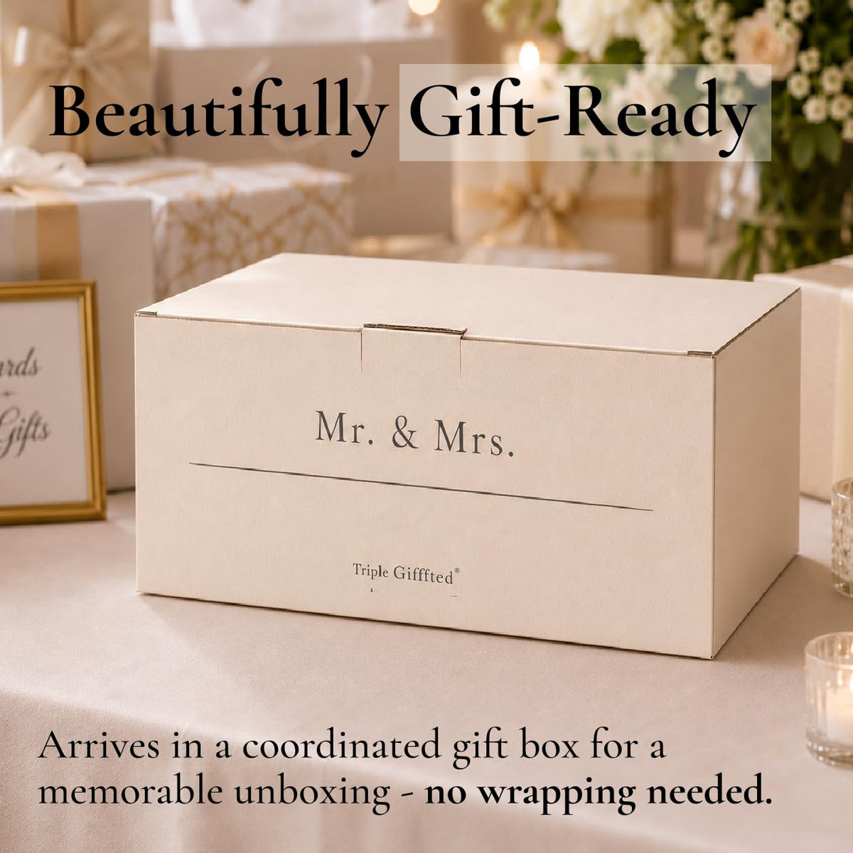 Triple Gifffted Mr and Mrs Coffee Mugs Couples Gift Set, 380 ml Ceramic 🍁 All In One Marketplace Canada