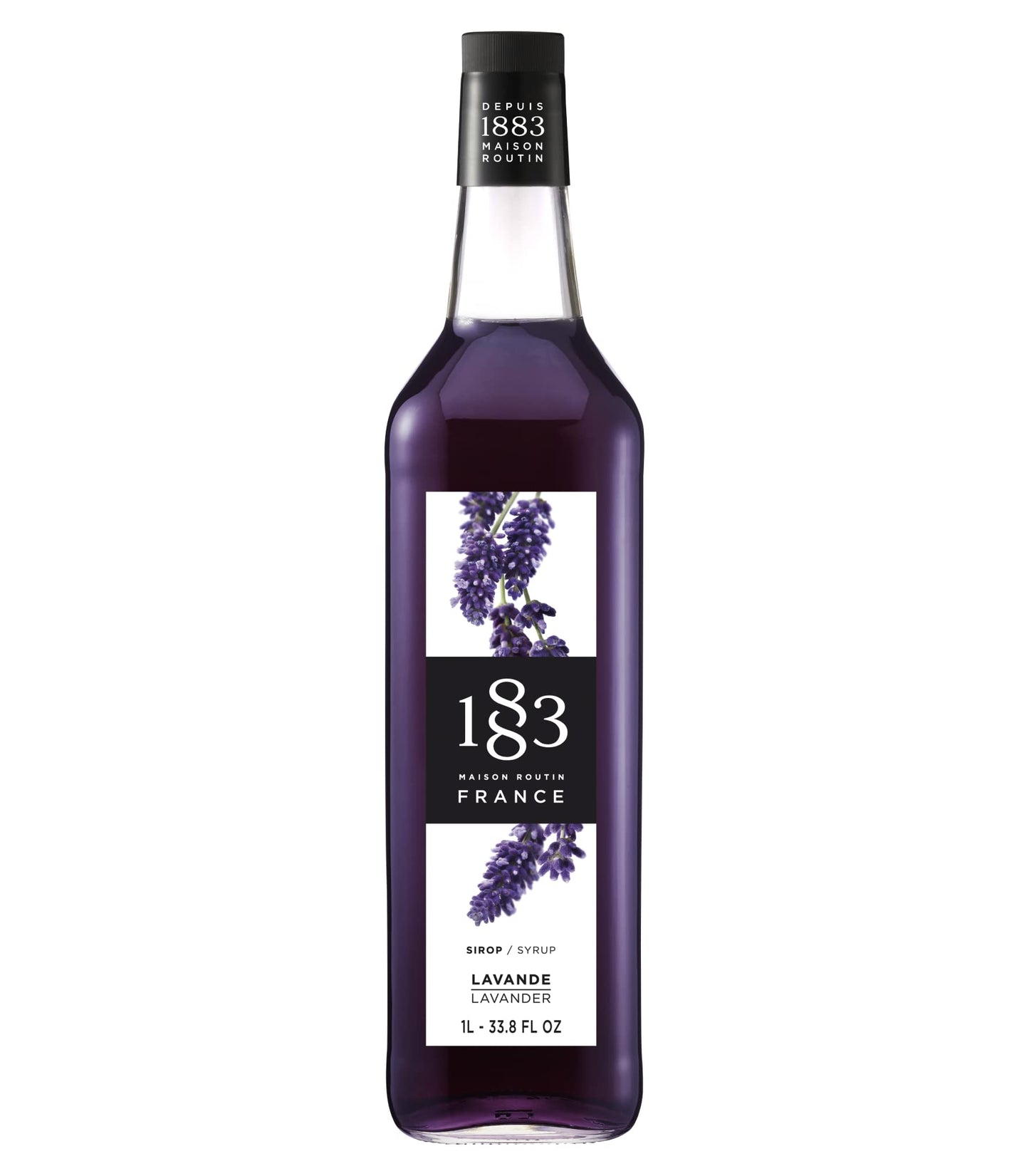 1883 Lavender Syrup, 1L Glass 1883 MAISON ROUTIN