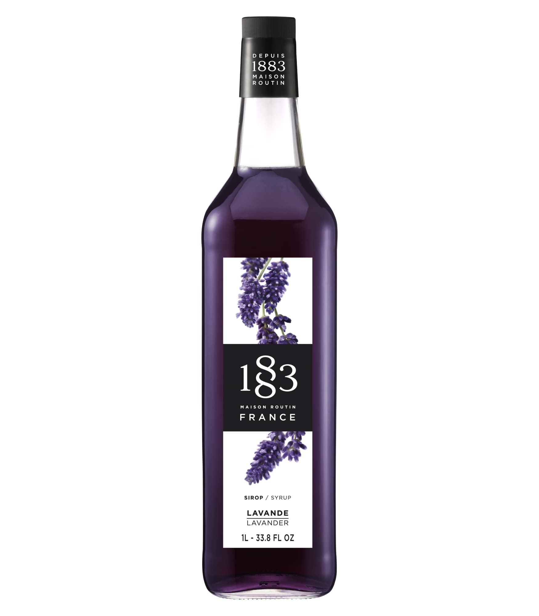 1883 Lavender Syrup, 1L Glass 1883 MAISON ROUTIN