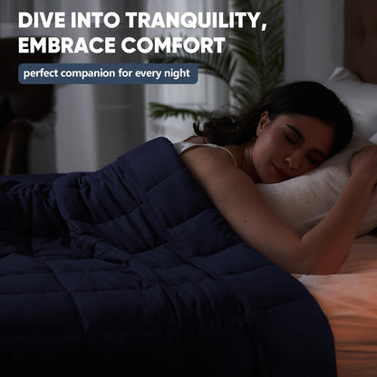 Weighted Blanket for Adults(20lbs,60"×80",Navy Blue) for 190-210Ibs 🍁 All In One Marketplace Canada