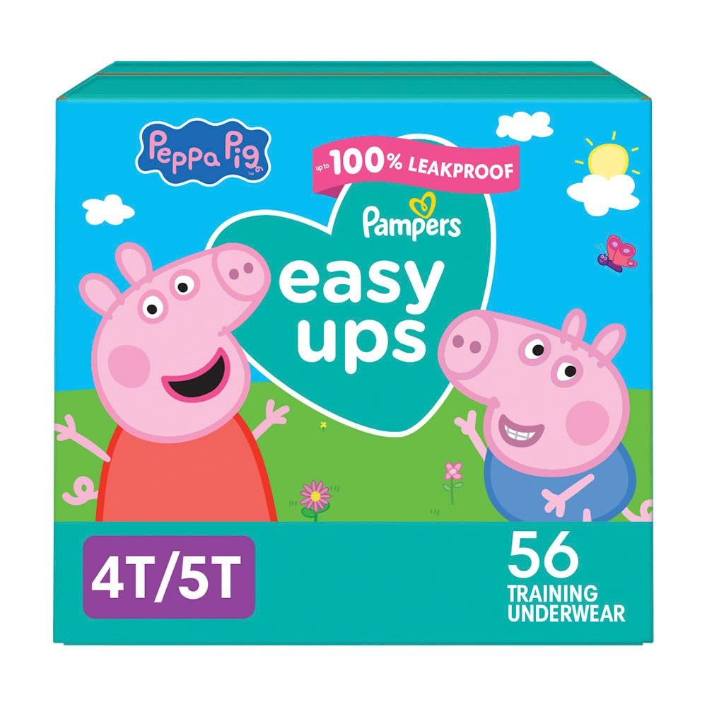 Pampers Easy Ups Training Underwear Peppa Pig Size 6 4T-5T, 1 Pack (Count of 56) 🍁 All In One Marketplace Canada