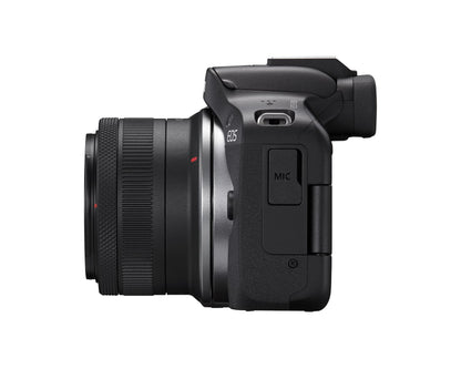 Canon EOS R50 Mirrorless Camera with RF-S18-45mm F4.5-6.3 is STM Lens Kit, 24.2MP APS-C CMOS Sensor, 4K Video, Hybrid Photo & Video Camera for Vlogging and Content Creators, RF Mount, Black