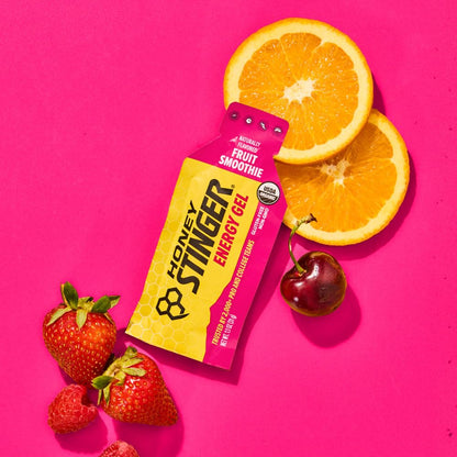 Honey Stinger Organic Fruit Smoothie Energy Gel – 12 Pack | Gluten Free, Caffeine Free Sports Nutrition