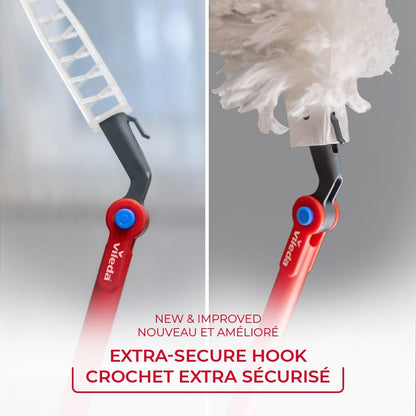 Vileda Duster | Flex & Catch Heavy Duty Dusting Kit with 15 Disposable Duster Refills | Extendable 3 Ft Handle with Secure Hook | Traps 3X More Dust Than Feather Dusters - Available at All In One Marketplace Canada