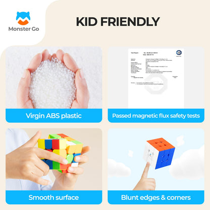 Monster Go Speed Cube 3x3 Magnetic MG EDU 56mm for Kids & Beginners 🍁 All In One Marketplace Canada