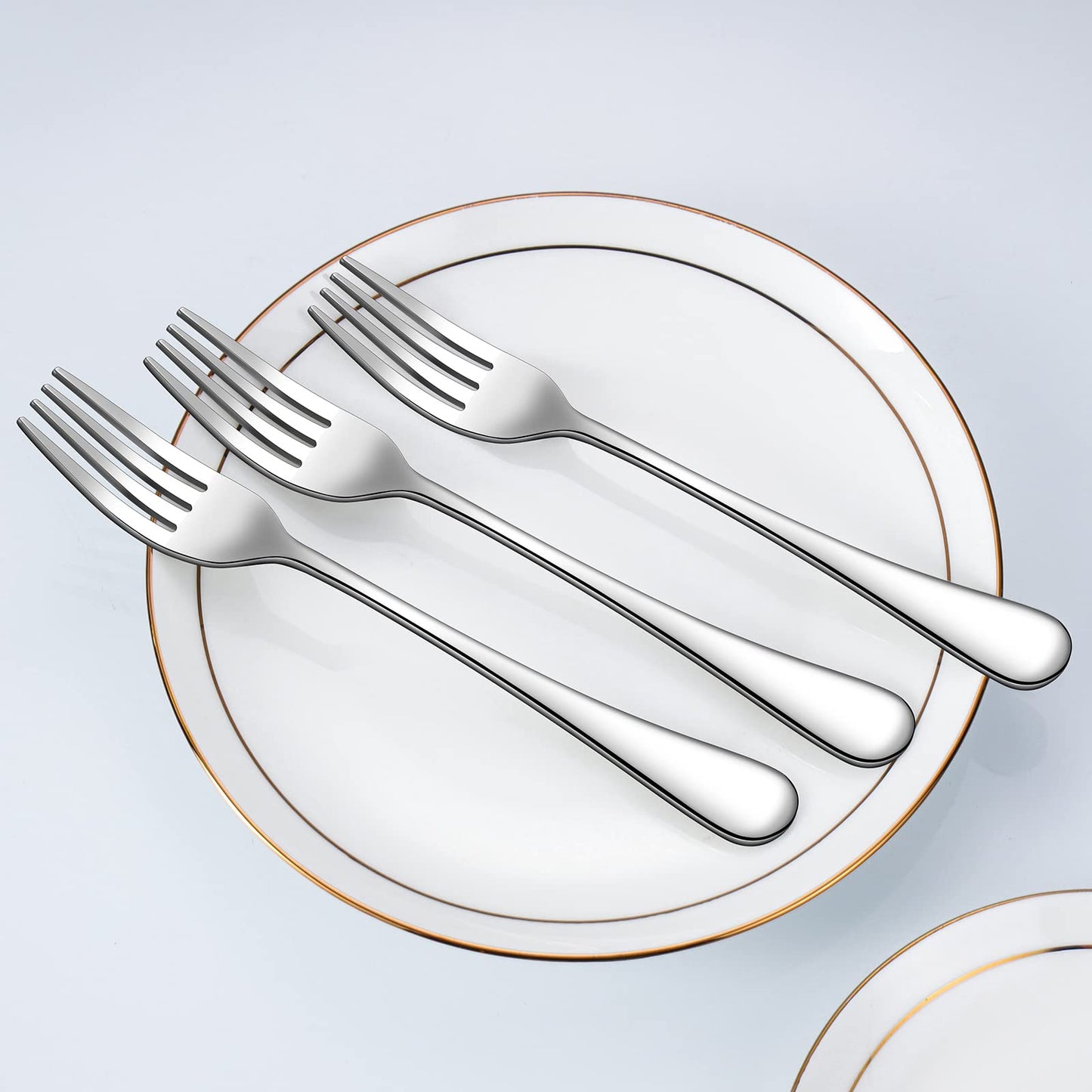 Set of 12, Stainless Steel Dinner Forks Silverware Set, Heavy-Duty Dinner Forks (8 Inch) Cutlery Set, Dishwasher Safe (Silver) - Available at All In One Marketplace Canada