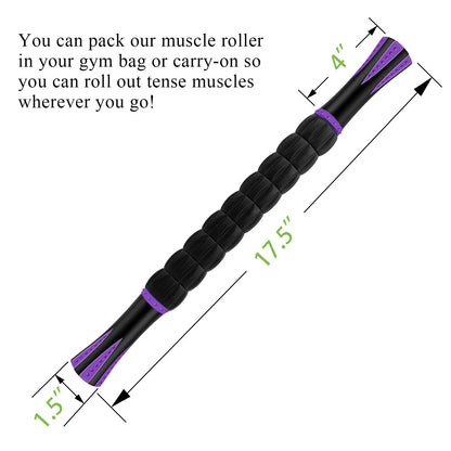 Muscle Roller, Massage Roller Stick for Athletes, Help Reducing Muscle Soreness Cramping Tightness Leg Arms Back Calves Muscle Massager(Purple) - Available at All In One Marketplace Canada