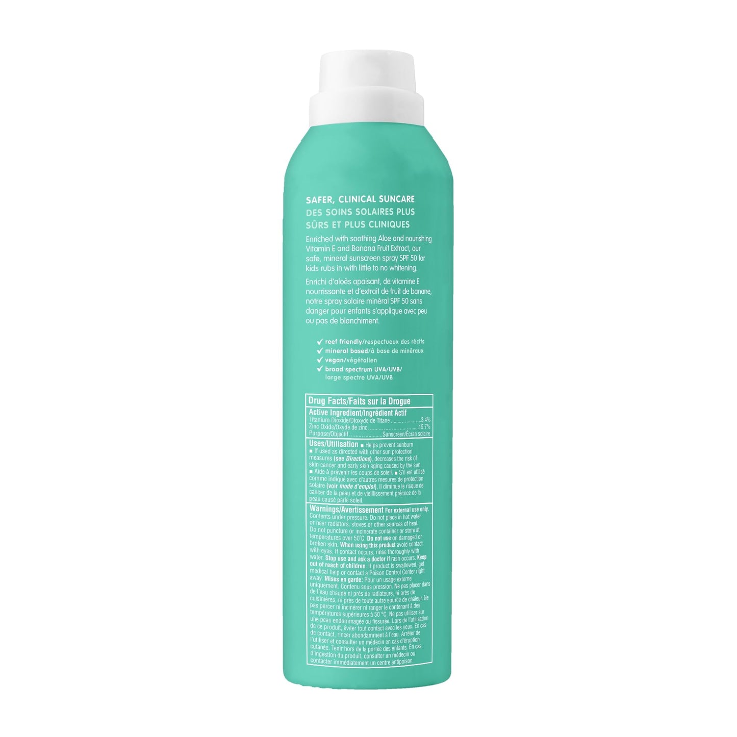 Thinksport Kids Sunscreen Spray, SPF 50 All Sheer Mineral Sunscreen, 6 Fl Oz, Clear Water Resistant Baby & Toddler Sun Screen, Natural Zinc Oxide Sun Protection - Available at All In One Marketplace Canada