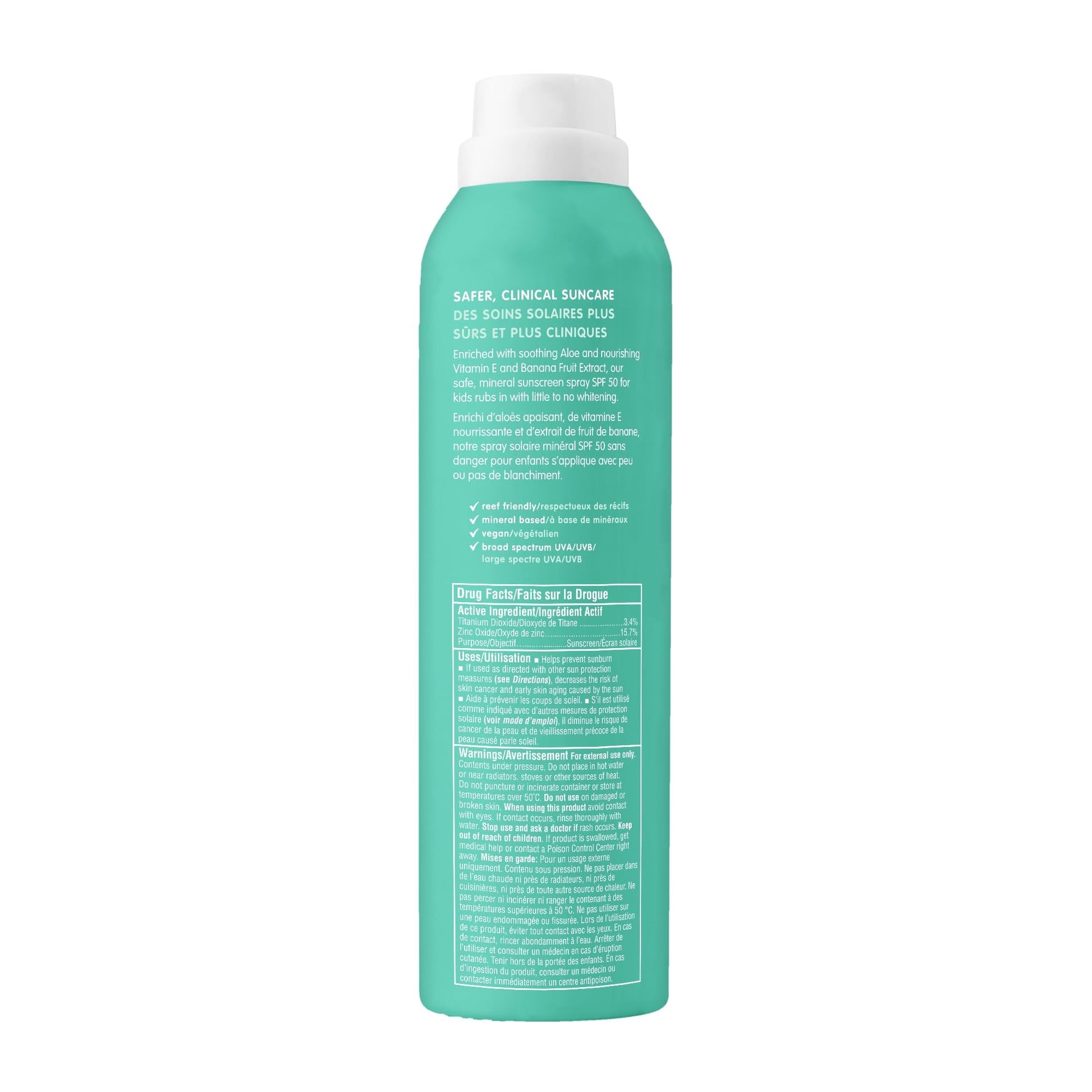 Thinksport Kids Sunscreen Spray, SPF 50 All Sheer Mineral Sunscreen, 6 Fl Oz, Clear Water Resistant Baby & Toddler Sun Screen, Natural Zinc Oxide Sun Protection - Available at All In One Marketplace Canada
