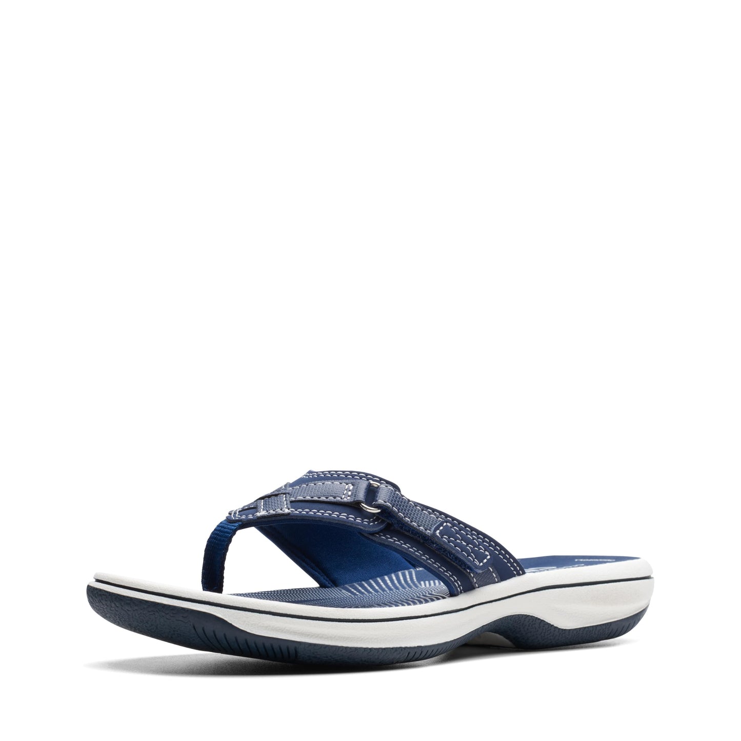 Clarks Women's Breeze Sea Flip Flops, Navy Syn, 7 B(M) US