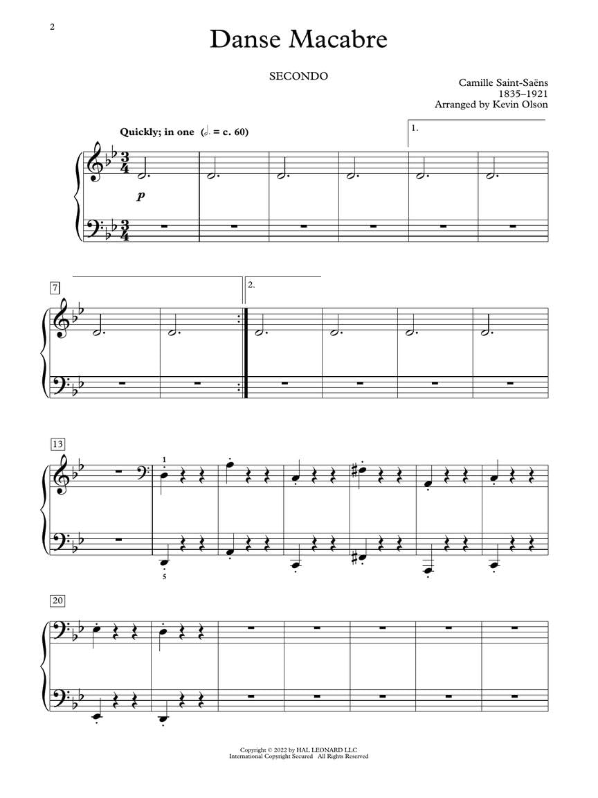 Halloween Classics for Two | Piano Duets Sheet Music for 1 Piano 4 Hands Intermediate Players | Arranged by Kevin Olson | Classical Duet Songbook for Recitals Teaching and Seasonal Performance