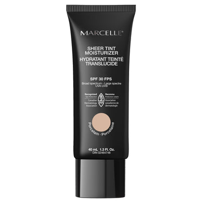 Marcelle Sheer Tint Moisturizer SPF 30, Porcelain, with Hyaluronic Acid and Aloe, Hypoallergenic, Non-Comedogenic, Fragrance-Free, Paraben-Free, Oil-Free, 40 mL 🍁 All In One Marketplace Canada