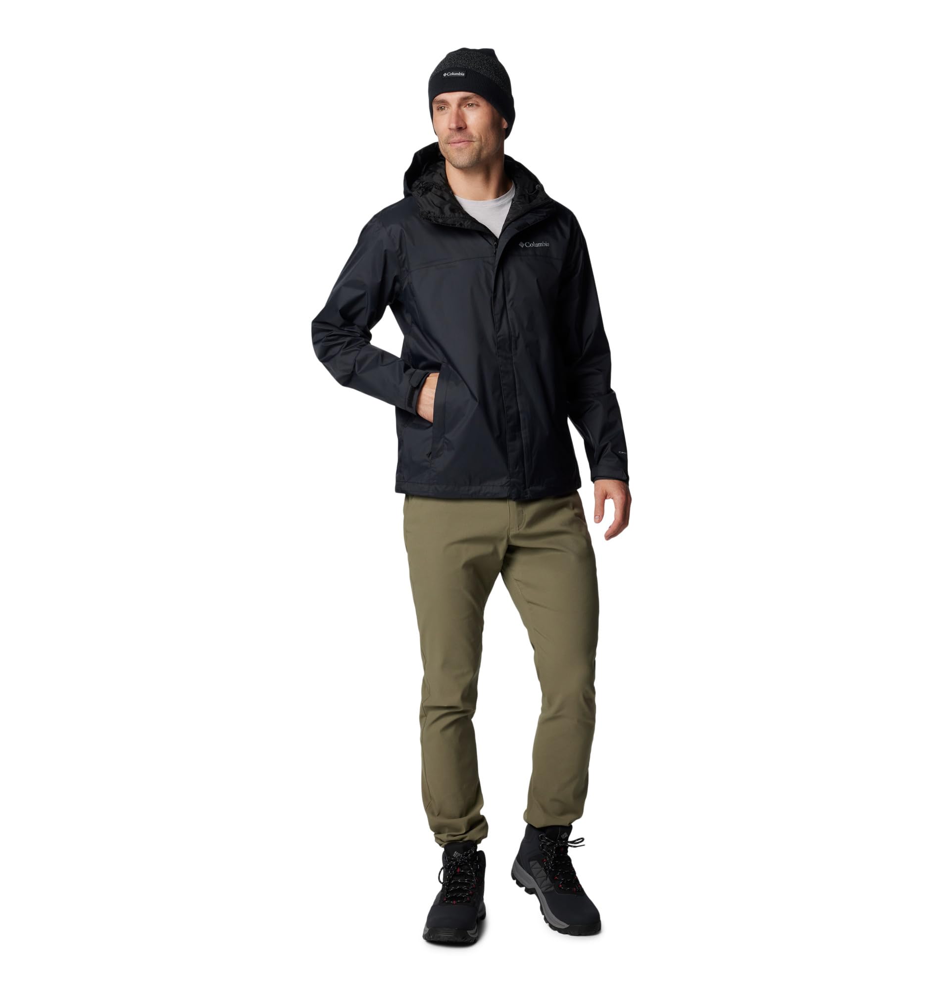 Columbia Men's Watertight II Waterproof Rain Jacket, Black, X-Large Columbia