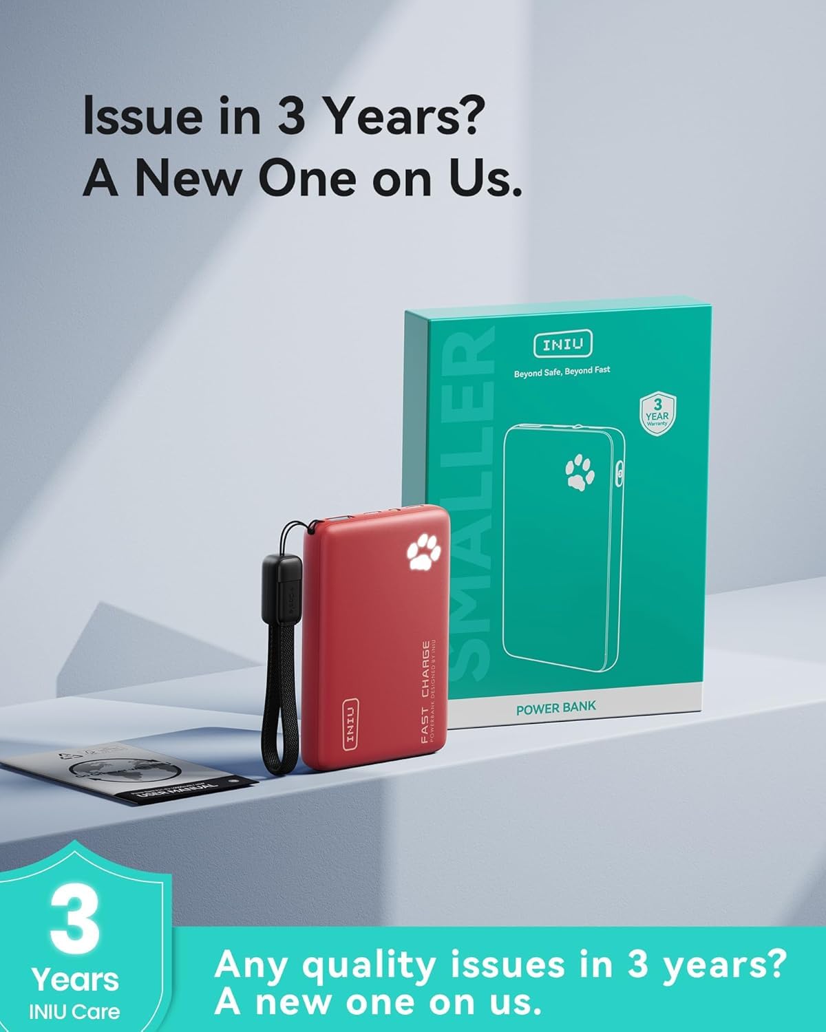INIU 45W Fast Charging Power Bank, Smaller 10000mAh Travel Portable Charger