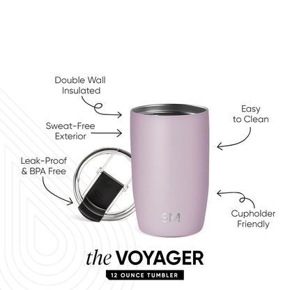 Simple Modern Travel Coffee Mug with Lid | 12oz | Lavender Simple Modern