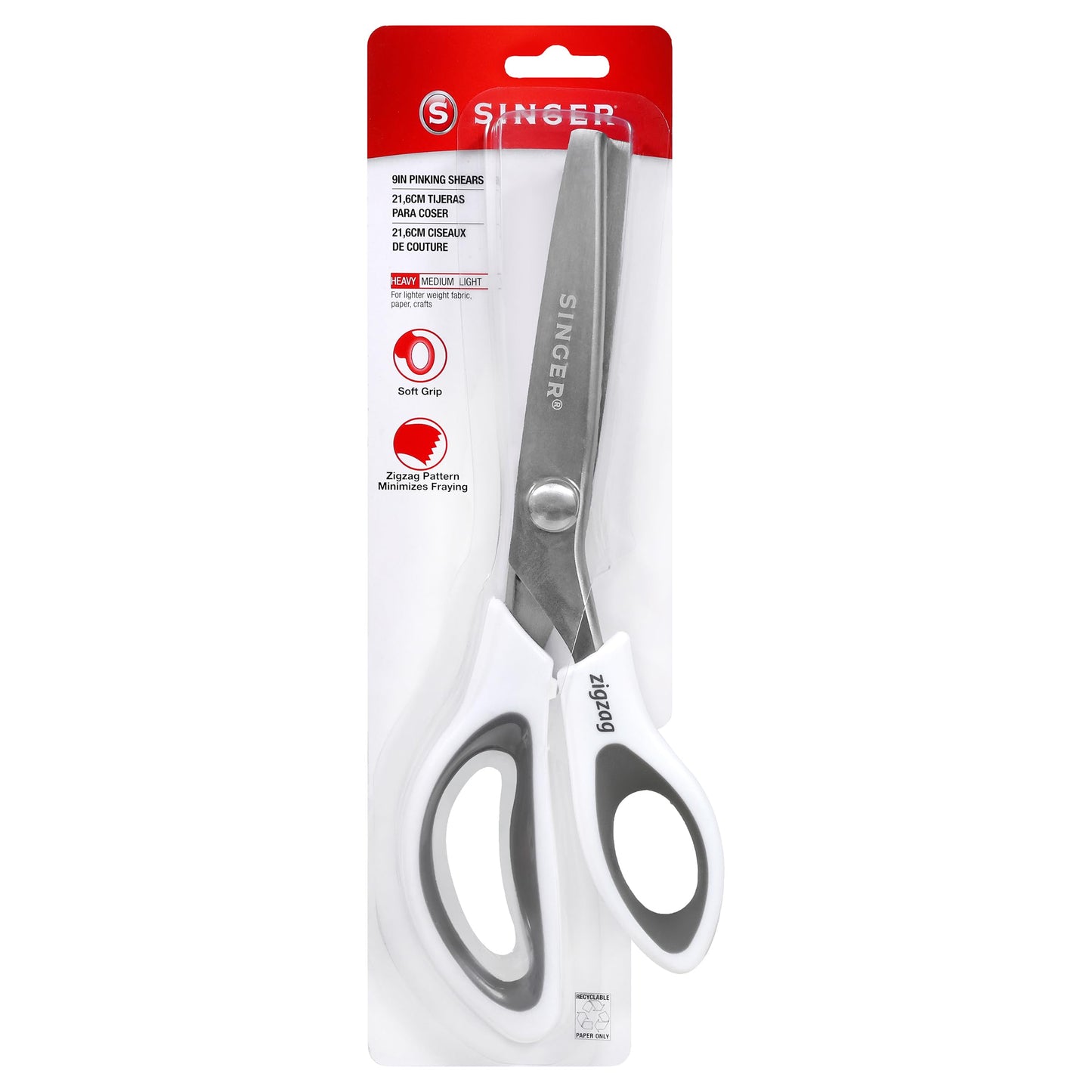 SINGER ProSeries™ 9" Pinking Shears, Stainless Steel No-Fray Zigzag Edge Singer