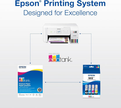 Epson 522 Genuine EcoTank Ink Refill Bottle 4 Color Combo Pack T522120-BCS