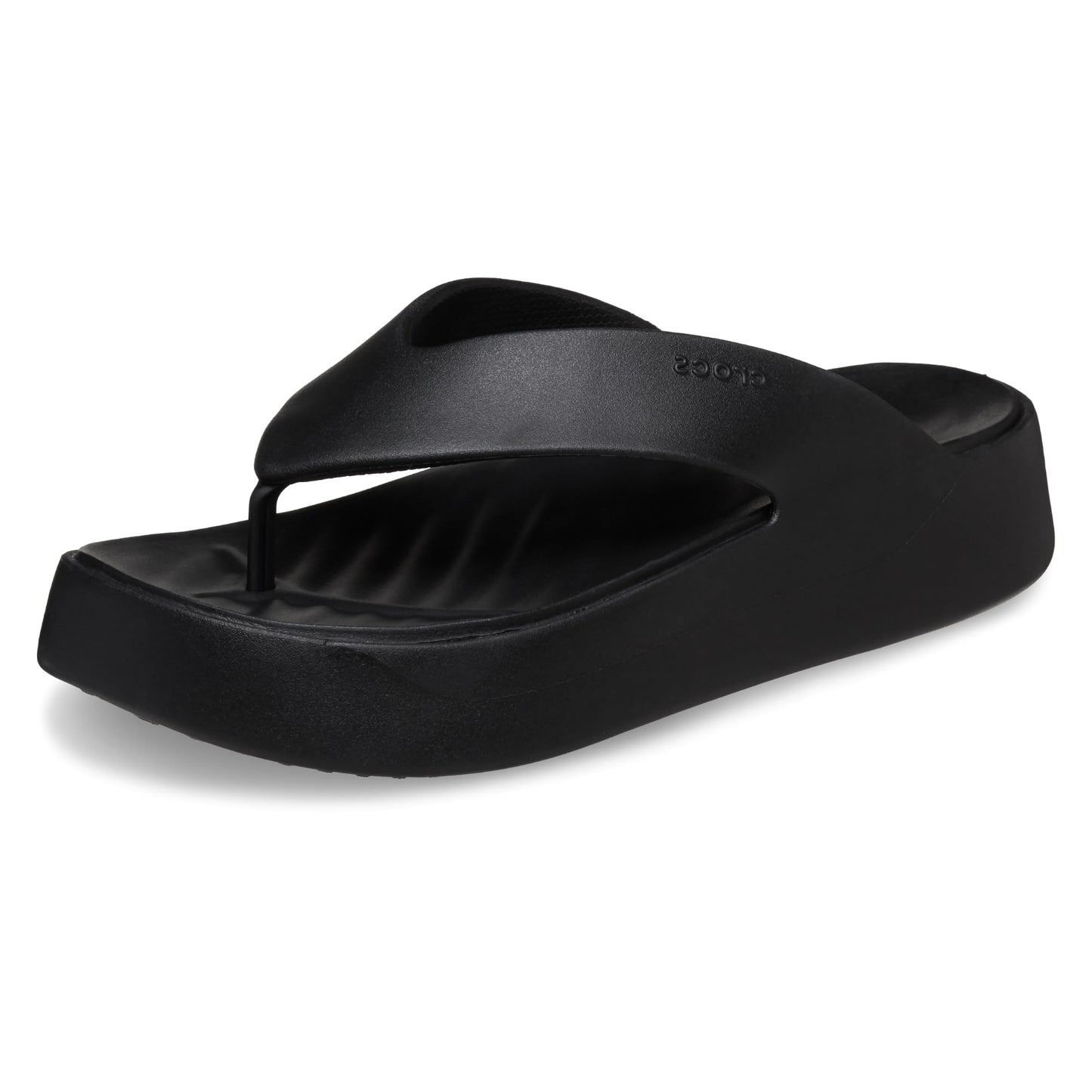 Crocs Women's Getaway Platform Flip Flops, Wedge Sandals for Women, Black, 7 Crocs