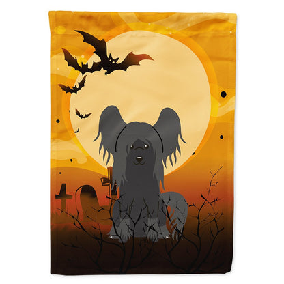 Caroline's Treasures BB4378CHF Halloween Chinese Crested Black Flag Canvas House Size, Large, Multicolor