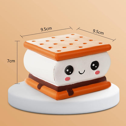 Anboor Slow Rising Smores Cake Chocolate Sandwich Biscuit Cookies Pizza Kawaii Soft Slow Rising Scented Food Bread Slow Rising Stress Relief Kid Toys Children's Day Present 🍁 All In One Marketplace Canada
