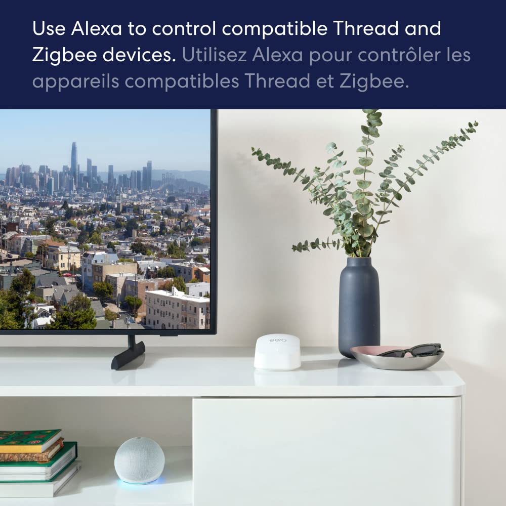 Amazon eero 6+ mesh wifi router - Supports internet plans up to a Gigabit, Coverage up to 140 m², Connect 75+ devices, 1-Pack