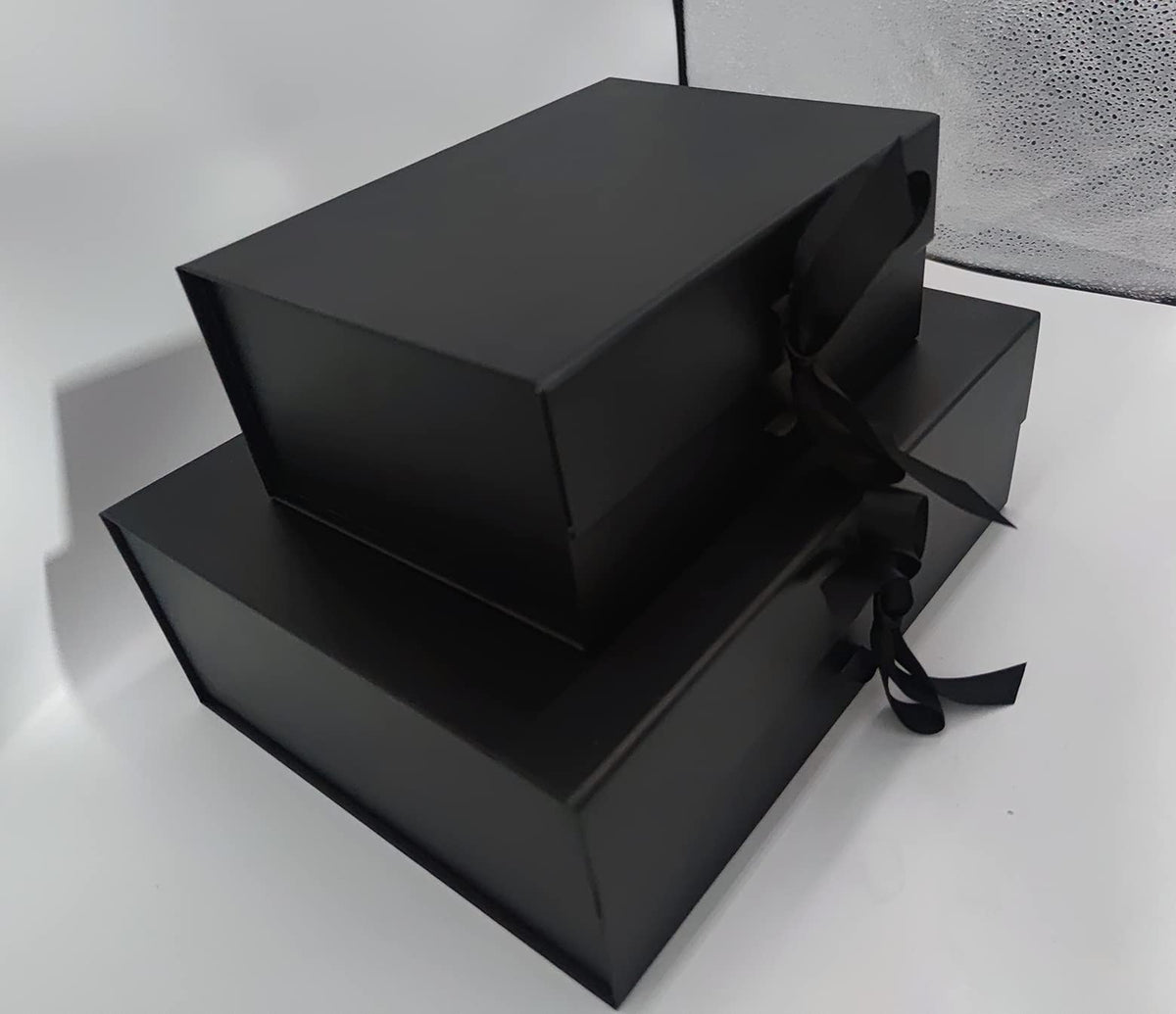 Black Gift Box 13X10X4.5 Inch with Magnetic Lid and Silk Ribbon for Chocolate Christmas Gift Boxes, Bridesmaid Proposal Presents, Birthdays, Wedding, Holidays, Anniversaries Gift Packaging 🍁 All In One Marketplace Canada