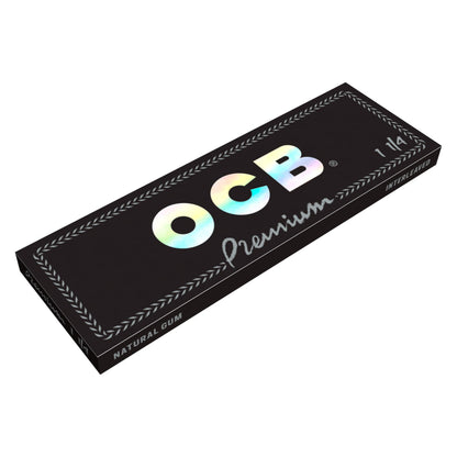OCB Premium Black Rolling Papers 1 1/4 (44mm x 77mm) - 25 packs of 50 papers