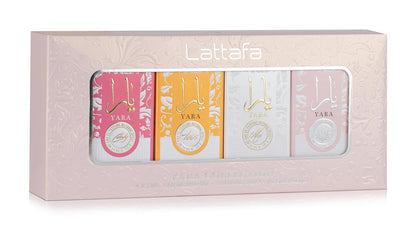 Lattafa Yara Collection – 4 × 5 ml Eau de Parfum Gift Set for Women (Yara + Yara Moi + Yara Tous + Yara Candy) Lattafa