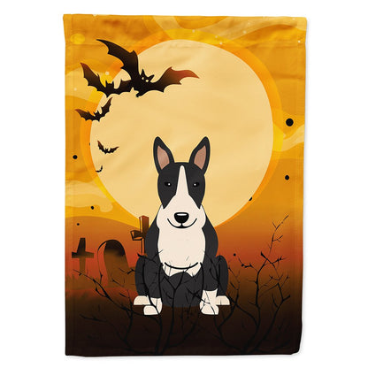 Caroline's Treasures BB4399CHF Halloween Bull Terrier Black White Flag Canvas House Size, Large, Multicolor