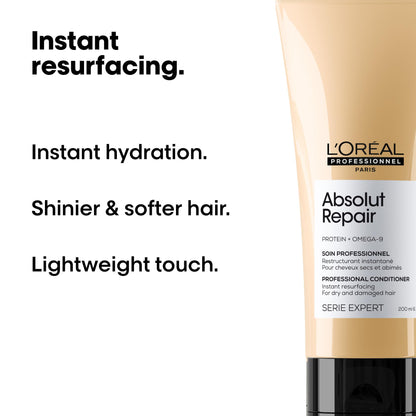 L'Oreal Professionnel Absolut Repair Conditioner, Resurfacing Conditioner for Dry & Damaged Hair, With Protein & Omega 9 - Available at All In One Marketplace Canada