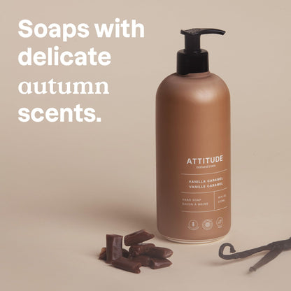 ATTITUDE Limited Edition Liquid Hand Soap, EWG Verified, Plant and Mineral-Based, Vegan Personal Care Products, Vanilla Caramel, 473 mL (Pack of 3) 🍁 All In One Marketplace Canada