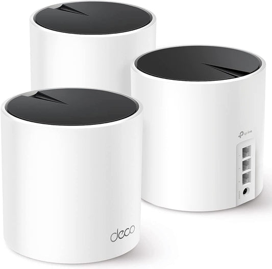 TP-Link Deco AX3000 WiFi 6 Mesh System(Deco X55) - Covers up to 6,500 Sq.Ft., Replaces Wireless Router and Extender, 3 Gigabit Ports per Unit, Supports Ethernet Backhaul,3-Pack