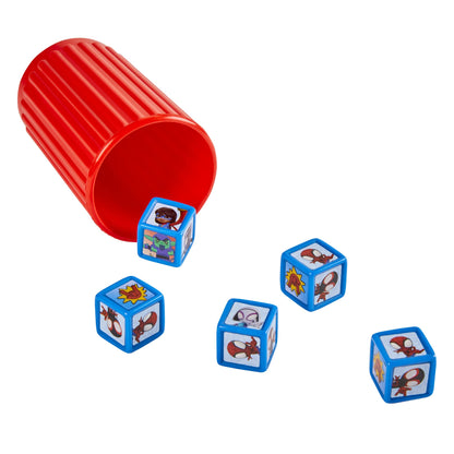 Hasbro Yahtzee Jr.: Marvel Spidey and His Amazing Friends Edition Board Game for Kids Ages 4 and Up, Counting and Matching Game for Preschoolers, English Hasbro Gaming