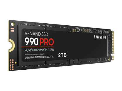 SAMSUNG 990 PRO SSD 2TB PCIe Gen4 NVMe M.2 Internal Solid State Hard Drive, Upto 7,450MB/s, Fast Speed for Gaming Heat Control, Direct Storage and Memory Expansion, MZ-V9P2T0B/AM [Canada Version]