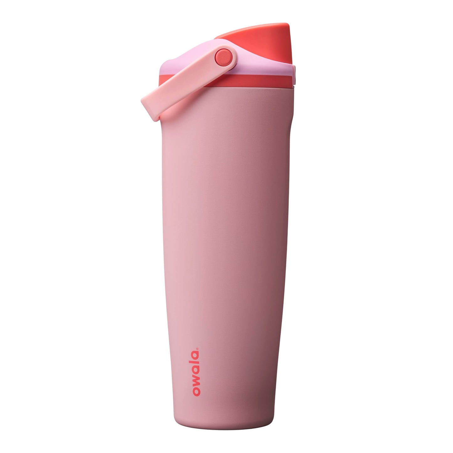 Owala FreeSip Sway Insulated Stainless Steel Water Bottle with Two-Way Spout, Built-In Straw and Bucket Handle, Made for Travel, School, and Sports, 40oz, BPA Free, Leak Proof, Angel Food Cake