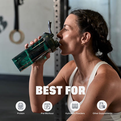 BlenderBottle Shaker Bottle Pro Series Perfect for Protein Shakes and Pre Workout, 28-Ounce, Full-Color Green BlenderBottle