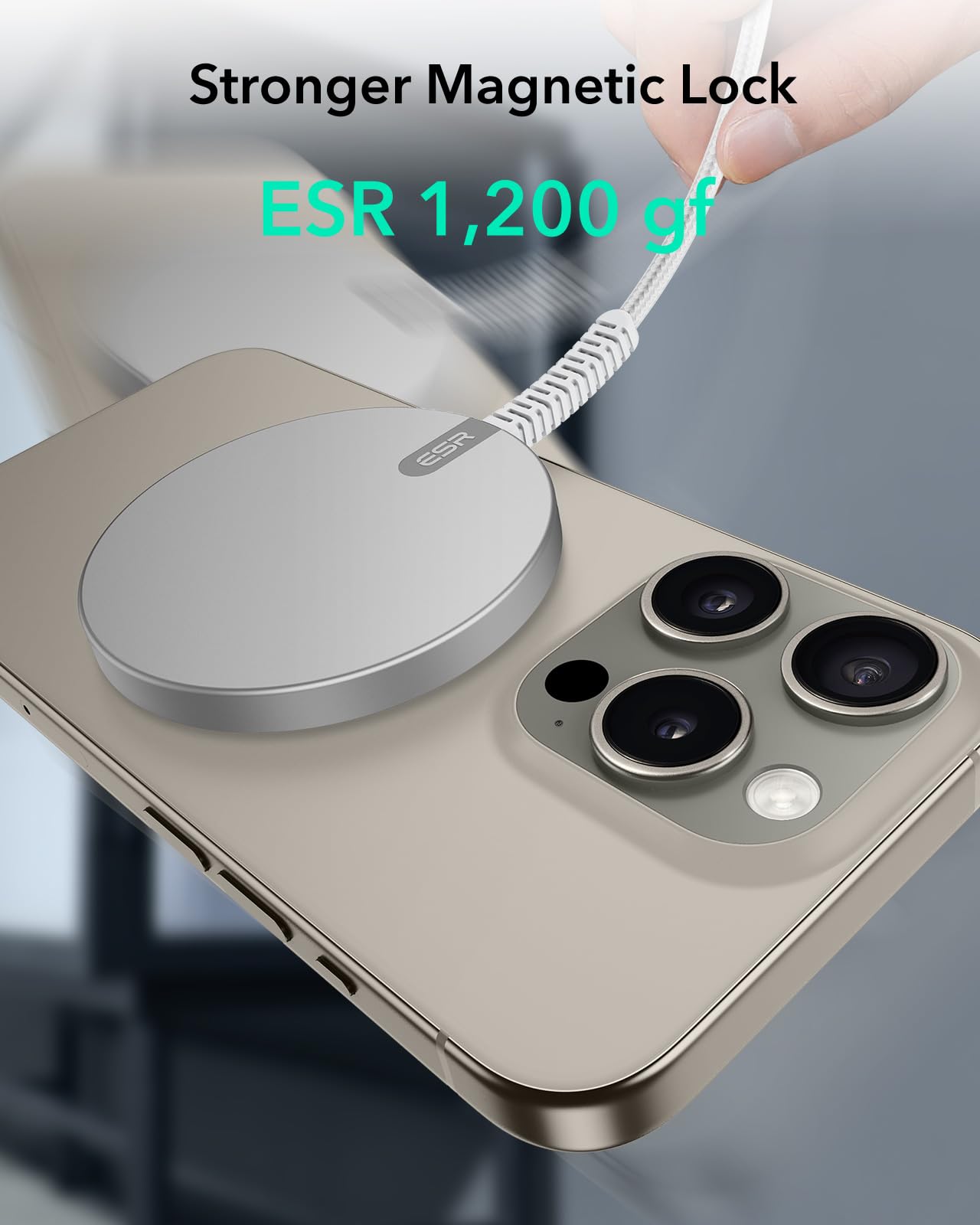 ESR Wireless Charger 15W with MagSafe, Compatible with iPhone 17/16/15/14/13/12 Series, MagSafe Accessories, Strong Magnetic Lock, Durable TPE Cable, 2 Pack, Silver 🍁 All In One Marketplace Canada