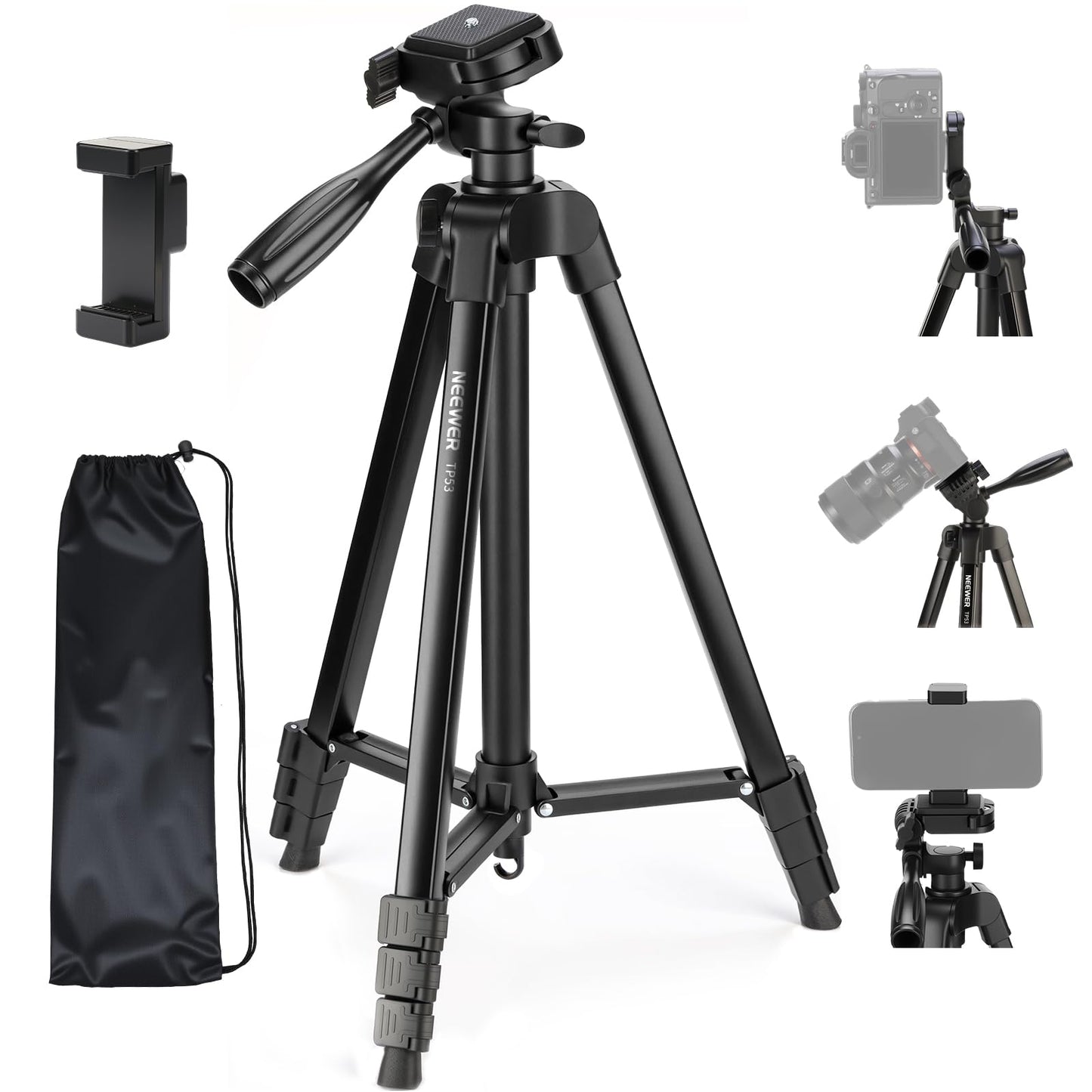 NEEWER Entry Level Version TP53 Tripod for Cell Phone & Camera, Metal NEEWER