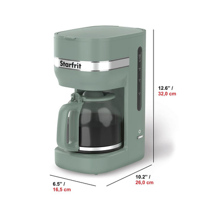 Starfrit 10-Cup Coffee Maker – Keep Warm Function – Reusable Filter Basket – Easy to clean – 900W – Sage