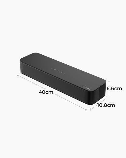ULTIMEA 2.1ch Sound Bar for TV, Built-in Subwoofer, Peak Power 132W, App Control, 16 Inches Bluetooth 5.4 TV Speakers Soundbar, All-in-one PC Soundbar for Game, Opt/AUX/Wall Mount, Poseidon M20 Pro