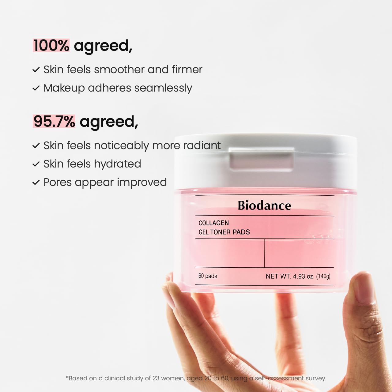 Biodance Collagen Gel Toner Pads | Pore Perfecting, Improving Elasticity, Korean Toner Pads for Sensitive Skin | 4.93 fl.oz.(140g), 60Pads - Available at All In One Marketplace Canada
