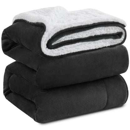 KAWAHOME Sherpa Fleece King Size Blanket for Bed, Extra Warm Heavy Thick 🍁 All In One Marketplace Canada
