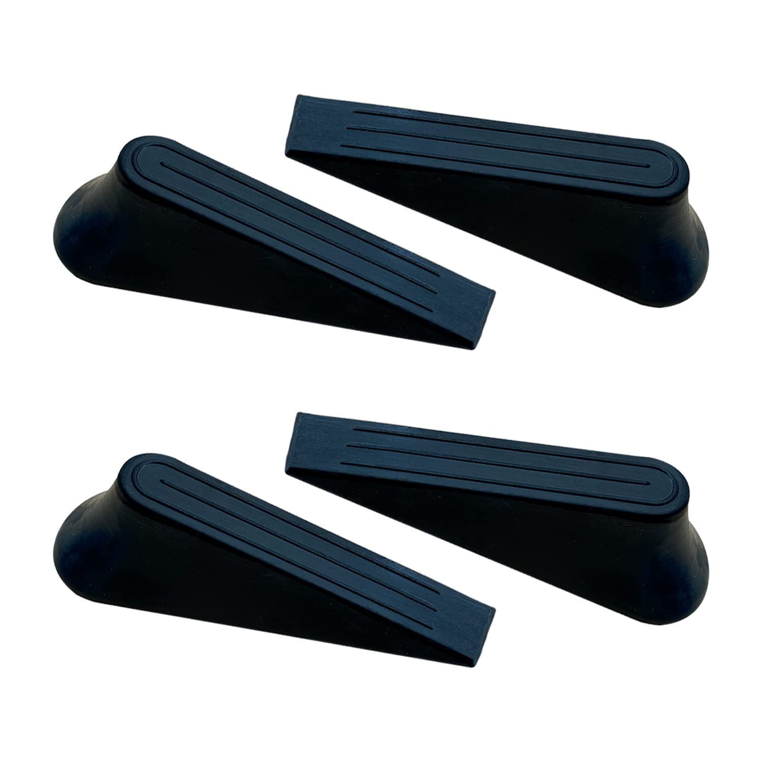 Heavy Duty Rubber Door Stoppers，Door Wedge for Residential and Commercial Use，Multi Floor Doorstop Ensures Tight Fit for Gaps，Residential and Commercial Use, Black - Available at All In One Marketplace Canada