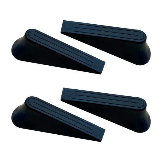 Heavy Duty Rubber Door Stoppers，Door Wedge for Residential and Commercial Use，Multi Floor Doorstop Ensures Tight Fit for Gaps，Residential and Commercial Use, Black - Available at All In One Marketplace Canada