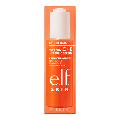 e.l.f. SKIN Bright Icon Vitamin C + E + Ferulic Face Serum, Brightening & Soothing with 15% Vitamin C, Vegan & Cruelty-Free - Available at All In One Marketplace Canada